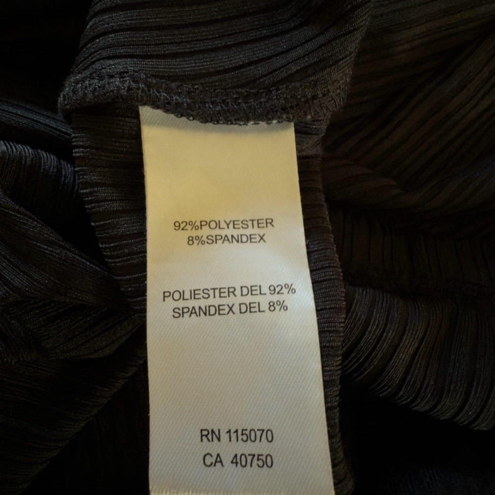 Nina Leonard Dress Black with Tan Accents Knee Length Excellent Used Condition - Picture 5 of 6